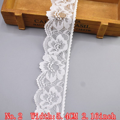 Elastična bijela čipkana vrpca Afrička čipkana tkanina Šivanje Elastičnost Vjenčanica Vjenčanica Dodaci za odjeću Vrpce s vezenom čipkom