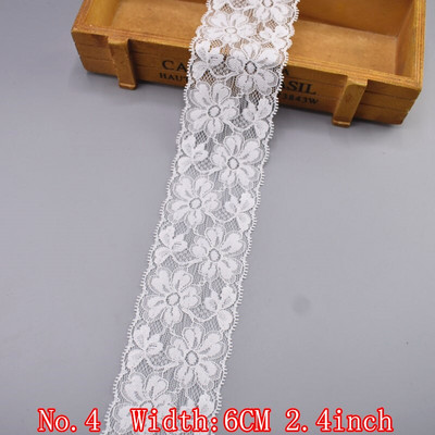 Elastična bijela čipkana vrpca Afrička čipkana tkanina Šivanje Elastičnost Vjenčanica Vjenčanica Dodaci za odjeću Vrpce s vezenom čipkom