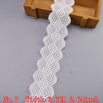 Elastična bijela čipkana vrpca Afrička čipkana tkanina Šivanje Elastičnost Vjenčanica Vjenčanica Dodaci za odjeću Vrpce s vezenom čipkom