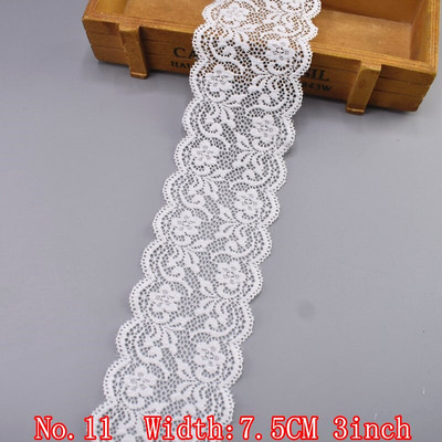 Elastična bijela čipkana vrpca Afrička čipkana tkanina Šivanje Elastičnost Vjenčanica Vjenčanica Dodaci za odjeću Vrpce s vezenom čipkom