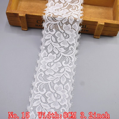 Elastična bijela čipkana vrpca Afrička čipkana tkanina Šivanje Elastičnost Vjenčanica Vjenčanica Dodaci za odjeću Vrpce s vezenom čipkom