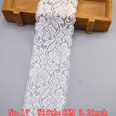 Elastična bijela čipkana vrpca Afrička čipkana tkanina Šivanje Elastičnost Vjenčanica Vjenčanica Dodaci za odjeću Vrpce s vezenom čipkom