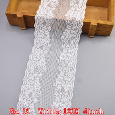 Elastična bijela čipkana vrpca Afrička čipkana tkanina Šivanje Elastičnost Vjenčanica Vjenčanica Dodaci za odjeću Vrpce s vezenom čipkom