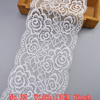 Elastična bijela čipkana vrpca Afrička čipkana tkanina Šivanje Elastičnost Vjenčanica Vjenčanica Dodaci za odjeću Vrpce s vezenom čipkom