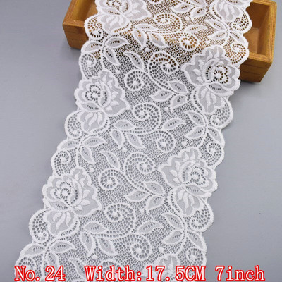 Elastična bijela čipkana vrpca Afrička čipkana tkanina Šivanje Elastičnost Vjenčanica Vjenčanica Dodaci za odjeću Vrpce s vezenom čipkom