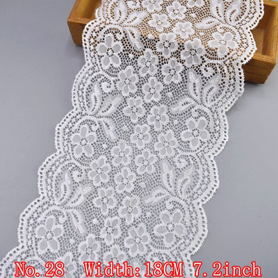 Elastična bijela čipkana vrpca Afrička čipkana tkanina Šivanje Elastičnost Vjenčanica Vjenčanica Dodaci za odjeću Vrpce s vezenom čipkom