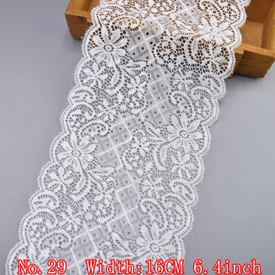 Elastična bijela čipkana vrpca Afrička čipkana tkanina Šivanje Elastičnost Vjenčanica Vjenčanica Dodaci za odjeću Vrpce s vezenom čipkom