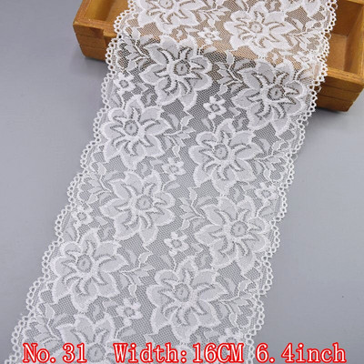 Elastična bijela čipkana vrpca Afrička čipkana tkanina Šivanje Elastičnost Vjenčanica Vjenčanica Dodaci za odjeću Vrpce s vezenom čipkom