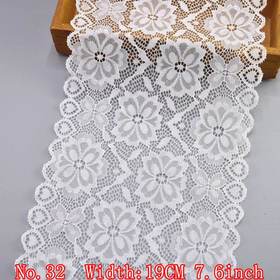 Elastična bijela čipkana vrpca Afrička čipkana tkanina Šivanje Elastičnost Vjenčanica Vjenčanica Dodaci za odjeću Vrpce s vezenom čipkom
