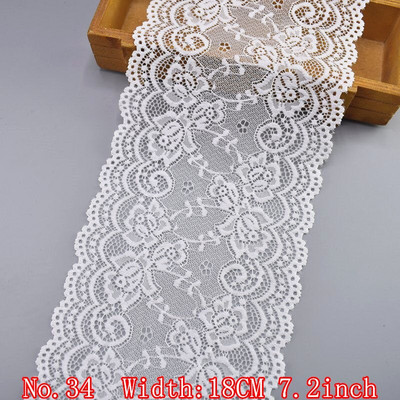 Elastična bijela čipkana vrpca Afrička čipkana tkanina Šivanje Elastičnost Vjenčanica Vjenčanica Dodaci za odjeću Vrpce s vezenom čipkom