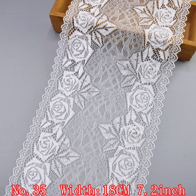 Elastična bijela čipkana vrpca Afrička čipkana tkanina Šivanje Elastičnost Vjenčanica Vjenčanica Dodaci za odjeću Vrpce s vezenom čipkom