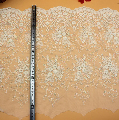 Besplatna dostava Nova dvostrana meka mreža izvezena čipkana tkanina Kauč Zavjesa Odjeća Čipkani ukrasi Dodaci Širina 40 cm3 jarda/lot