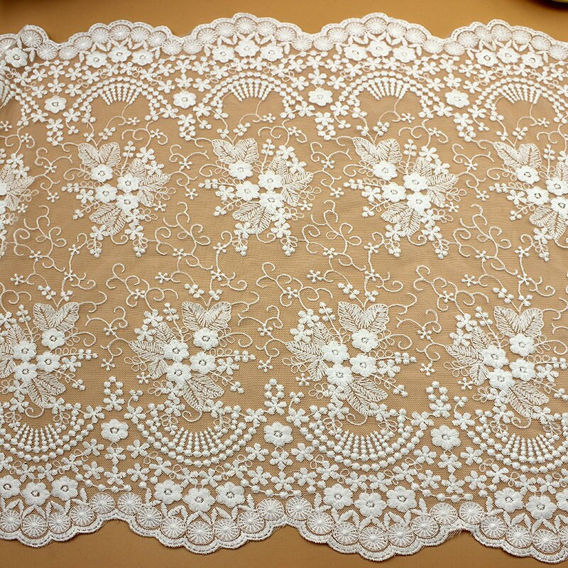 Besplatna dostava Nova dvostrana meka mreža izvezena čipkana tkanina Kauč Zavjesa Odjeća Čipkani ukrasi Dodaci Širina 40 cm3 jarda/lot