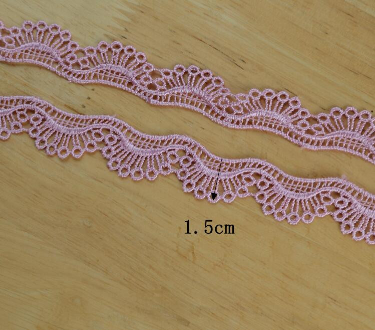 5 meetrit lillega tikitud pitsliist hall roosa elevandiluu pitslint kangast õmblemine kostüümkübara kingade kaunistuseks 1,5 cm