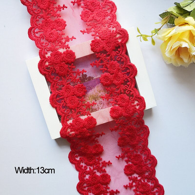 Διχτυωτό Δαντελένιο Κέντημα Χειροποίητο DIY Κεντήματα Ραπτικής Αξεσουάρ Ραπτικής Υφασμάτινη Διακόσμηση ρούχων 14Υάρδες 13cm 418