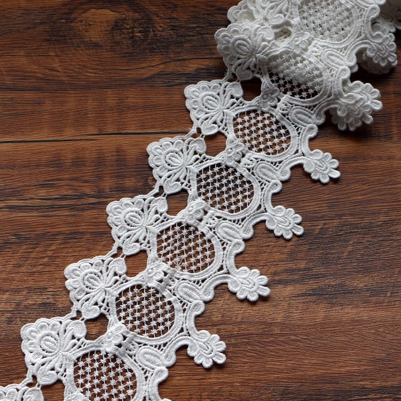 1 αυλή DIY υφασμάτινη κορδέλα δαντέλα Λευκό υδατοδιαλυτό γάλα δαντέλα κέντημα δαντέλα διακόσμηση γάμου υφάσματα σπιτιού