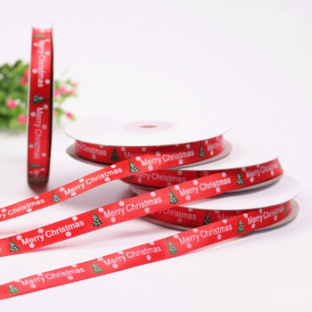1PC Червена панделка Red Series Grosgrain лента Сатенено кадифе Gingham лента Сватбени занаяти Опаковане на подаръци Коледна лента 25 ярда/ролка