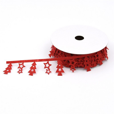 10 meetrit 35 mm lausriidest paelad riidest täht trimmitud pits isetehtud käsitöö Rippuvad uusaasta jõulupuu kaunistus