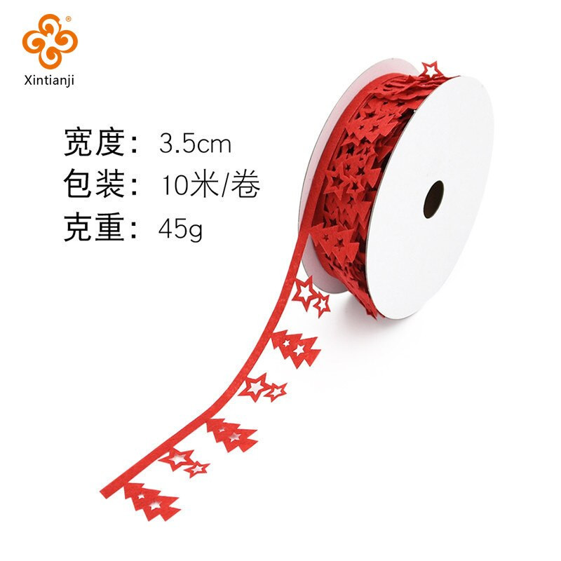 10 meetrit 35 mm lausriidest paelad riidest täht trimmitud pits isetehtud käsitöö Rippuvad uusaasta jõulupuu kaunistus