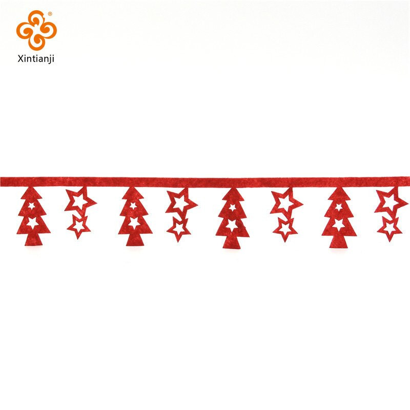 10 meetrit 35 mm lausriidest paelad riidest täht trimmitud pits isetehtud käsitöö Rippuvad uusaasta jõulupuu kaunistus