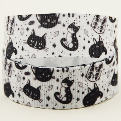 22 mm 25 mm 38 mm 75 mm Grosgrain vrpca s otisnutim crtežom mačke ukras za zabavu 10 jardi X-04374