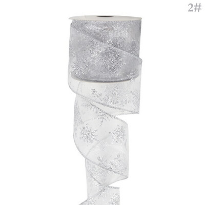 9M 63 mm Božićne satenske vrpce Rukotvorine DIY Traka Mašne za poklone za vjenčanje Prirodne vrpce od organze Šivanje Dekoracija odjeće