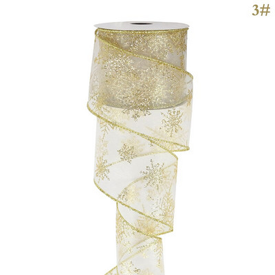 9M 63 mm Božićne satenske vrpce Rukotvorine DIY Traka Mašne za poklone za vjenčanje Prirodne vrpce od organze Šivanje Dekoracija odjeće