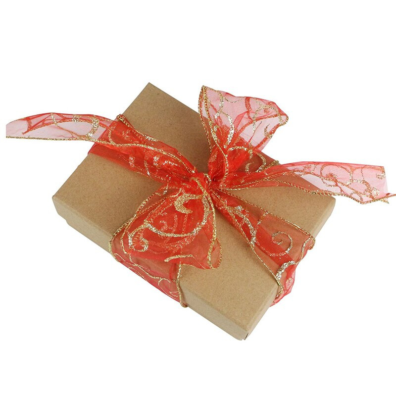 9M 63 mm Božićne satenske vrpce Rukotvorine DIY Traka Mašne za poklone za vjenčanje Prirodne vrpce od organze Šivanje Dekoracija odjeće