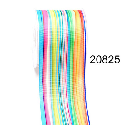 DIY Cartoon Stripes And Grids Printed Grosgrain Ribbon For Craft Supplies Αξεσουάρ ραπτικής 5 Yards. 19621