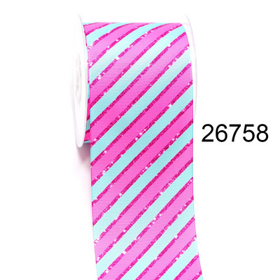 DIY Cartoon Stripes And Grids Printed Grosgrain Ribbon For Craft Supplies Αξεσουάρ ραπτικής 5 Yards. 19621