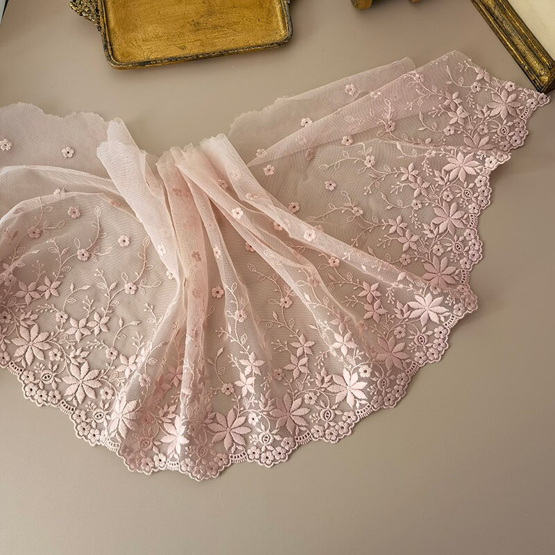 1 yarda 26 CM lățime tul brodat plasă dantelă țesătură pentru franjuri petrecere rochii de mireasă artizanat accesorii de cusut accesorii africane