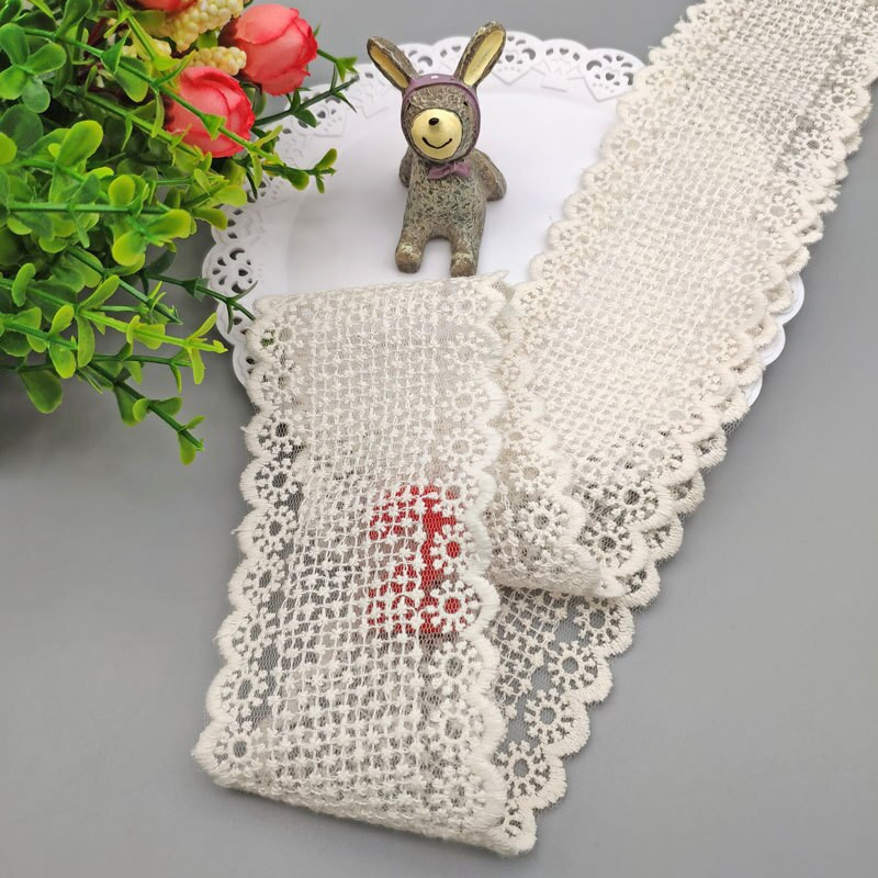 1-meetrine õõnes päikeseline lilltikandid puuvillane pitslint 6,5 cm lai DIY rõivaste õmblemine ja kangas käsitsi valmistatud käsitöö pitslint