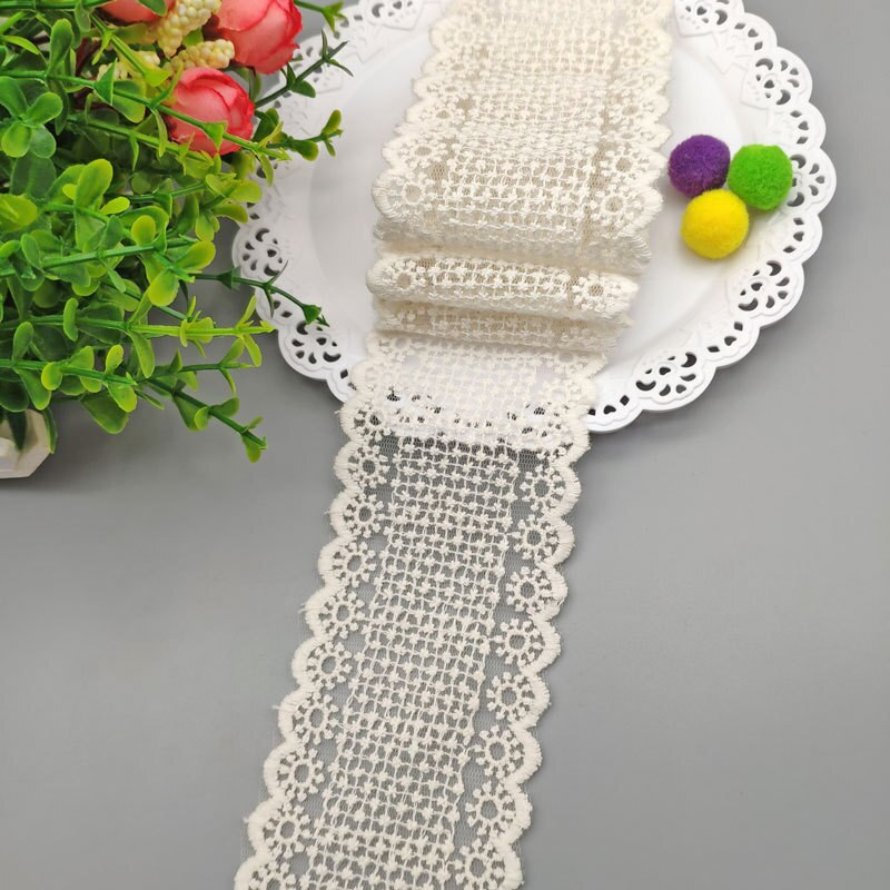 1-meetrine õõnes päikeseline lilltikandid puuvillane pitslint 6,5 cm lai DIY rõivaste õmblemine ja kangas käsitsi valmistatud käsitöö pitslint