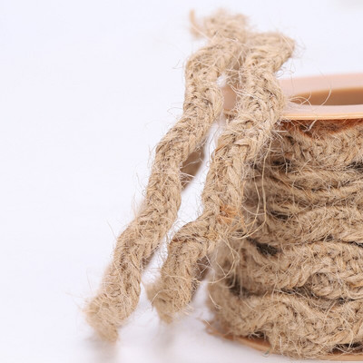 Λινάτσα από γιούτα 5m Κορδέλα Hessian Ρουστίκ κορδέλα Hessian Αξεσουάρ ραπτικής για διακόσμηση γάμου Προμήθειες συσκευασίας χριστουγεννιάτικων δώρων