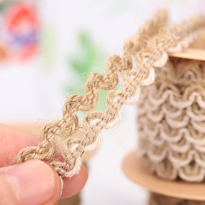 Λινάτσα από γιούτα 5m Κορδέλα Hessian Ρουστίκ κορδέλα Hessian Αξεσουάρ ραπτικής για διακόσμηση γάμου Προμήθειες συσκευασίας χριστουγεννιάτικων δώρων