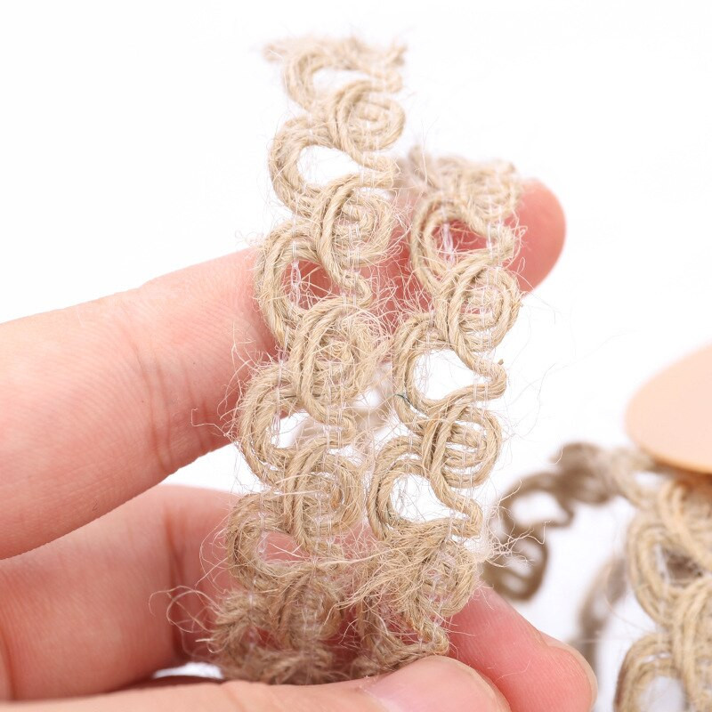 Λινάτσα από γιούτα 5m Κορδέλα Hessian Ρουστίκ κορδέλα Hessian Αξεσουάρ ραπτικής για διακόσμηση γάμου Προμήθειες συσκευασίας χριστουγεννιάτικων δώρων