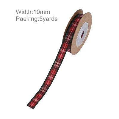 5 Yards DIY Δώρο Συσκευασία Φιόγκος Χριστουγεννιάτικη Κορδέλα Εκτύπωση Χειροτεχνίας Δαντέλα Χριστουγεννιάτικη Διακόσμηση Κρεμαστό κορδέλα