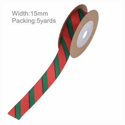 5 Yards DIY Δώρο Συσκευασία Φιόγκος Χριστουγεννιάτικη Κορδέλα Εκτύπωση Χειροτεχνίας Δαντέλα Χριστουγεννιάτικη Διακόσμηση Κρεμαστό κορδέλα