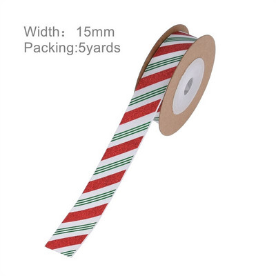 5 Yards DIY Δώρο Συσκευασία Φιόγκος Χριστουγεννιάτικη Κορδέλα Εκτύπωση Χειροτεχνίας Δαντέλα Χριστουγεννιάτικη Διακόσμηση Κρεμαστό κορδέλα