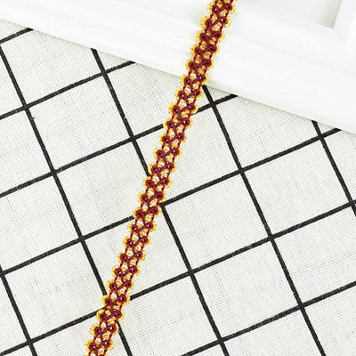 Κορδέλα 5 Yards Lace Trim Κορδέλα Σαρανταποδαρούσα Πλεκτή Δαντέλα DIY Craft Ύφασμα ραπτικής Αξεσουάρ Διακόσμηση γάμου Ύφασμα Curve δαντέλα