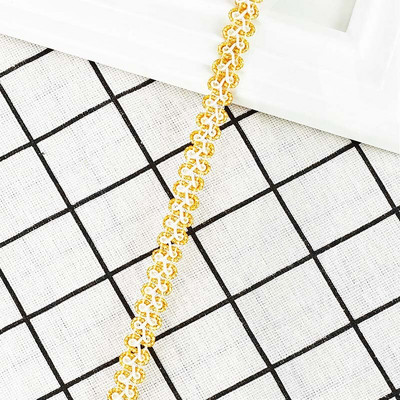 Κορδέλα 5 Yards Lace Trim Κορδέλα Σαρανταποδαρούσα Πλεκτή Δαντέλα DIY Craft Ύφασμα ραπτικής Αξεσουάρ Διακόσμηση γάμου Ύφασμα Curve δαντέλα