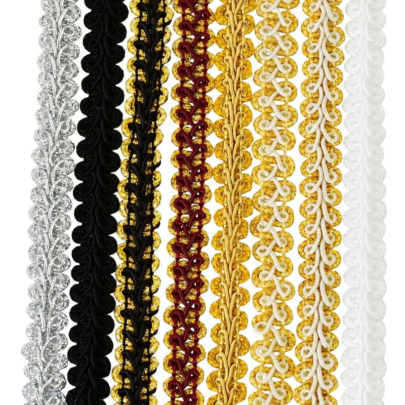 Κορδέλα 5 Yards Lace Trim Κορδέλα Σαρανταποδαρούσα Πλεκτή Δαντέλα DIY Craft Ύφασμα ραπτικής Αξεσουάρ Διακόσμηση γάμου Ύφασμα Curve δαντέλα