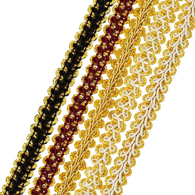 Κορδέλα 5 Yards Lace Trim Κορδέλα Σαρανταποδαρούσα Πλεκτή Δαντέλα DIY Craft Ύφασμα ραπτικής Αξεσουάρ Διακόσμηση γάμου Ύφασμα Curve δαντέλα