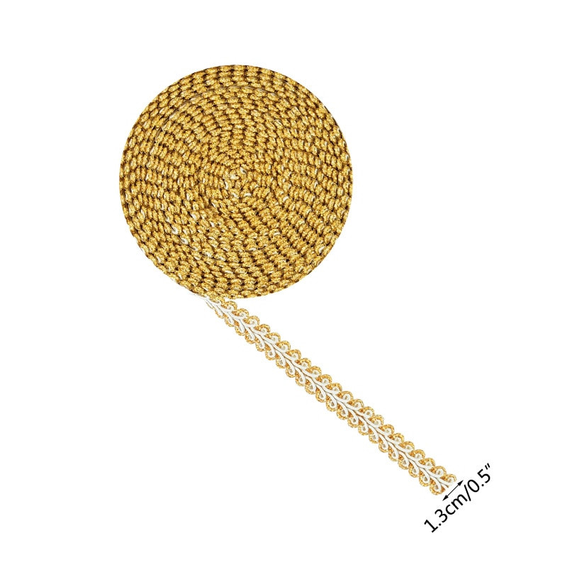 Κορδέλα 5 Yards Lace Trim Κορδέλα Σαρανταποδαρούσα Πλεκτή Δαντέλα DIY Craft Ύφασμα ραπτικής Αξεσουάρ Διακόσμηση γάμου Ύφασμα Curve δαντέλα