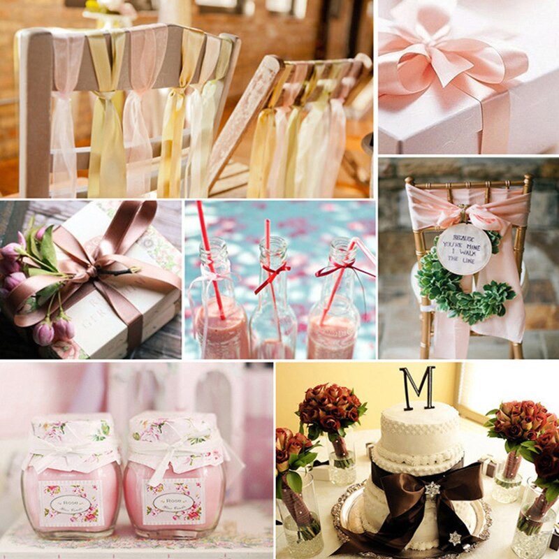 HL 5 jardi 25 mm kuum hõbedane Grosgrain riba roosi trükkimine DIY käsitsi valmistatud kinkekarp Juukseaksessuaarid materjal pakkimisrihm