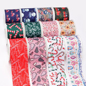 Jõulupäeva paelad Grosgrain/satiinipael, trükitud pael käsitöö kaunistamiseks 10 jardi 71568