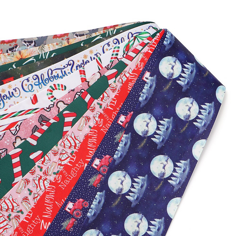 Jõulupäeva paelad Grosgrain/satiinipael, trükitud pael käsitöö kaunistamiseks 10 jardi 71568