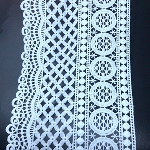 5 jardi 12,5 cm vrpce od čipkaste tkanine DIY šivanje odjeće vjenčane dekoracije bijele vodotopive šuplje vezice od mliječne svile