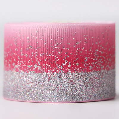 5 Yards/Roll 38mm 75mm Glitter Fabric Grosgrain Κορδέλα για DIY Hair Bowknot Dressing Arts Ράψιμο Διακόσμηση πάρτι γενεθλίων