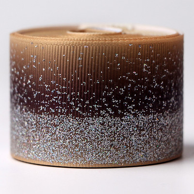 5 Yards/Roll 38mm 75mm Glitter Fabric Grosgrain Κορδέλα για DIY Hair Bowknot Dressing Arts Ράψιμο Διακόσμηση πάρτι γενεθλίων